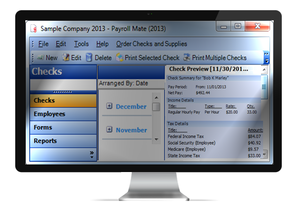 Payroll Mate main window